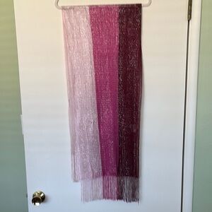 Avenue Pink Gradient Scarf with Fringe